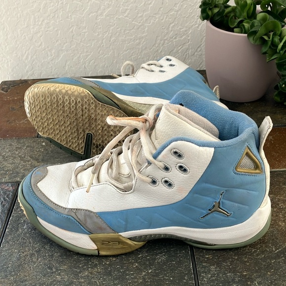 Nike Other - Air Jordan North Carolina white and blue sneakers size 7Y used